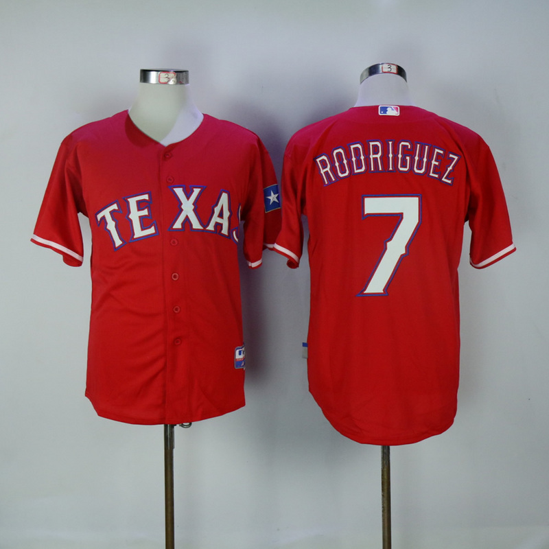2017 MLB Texas Rangers #7 Rodriguez Red Jerseys